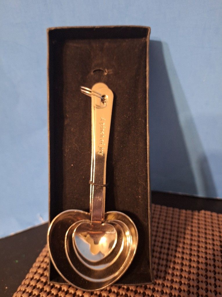 A Pinch Of Joy Heart Shaped Measuring Spoons-$8.00