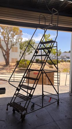 11ft Cotterman Warehouse industrial step ladder