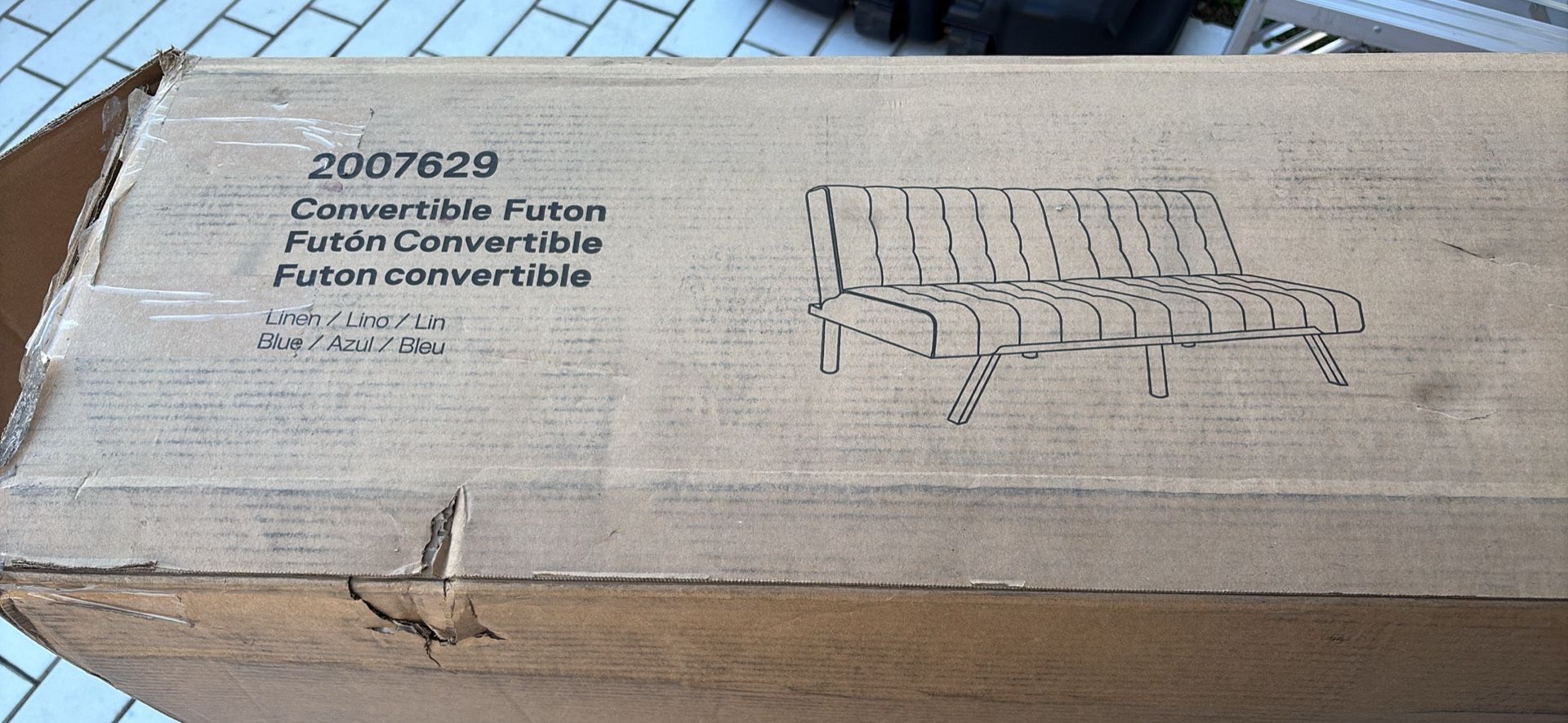 Futon- W71β, H44β, was seating in the garage Brand new still in the Box. Address