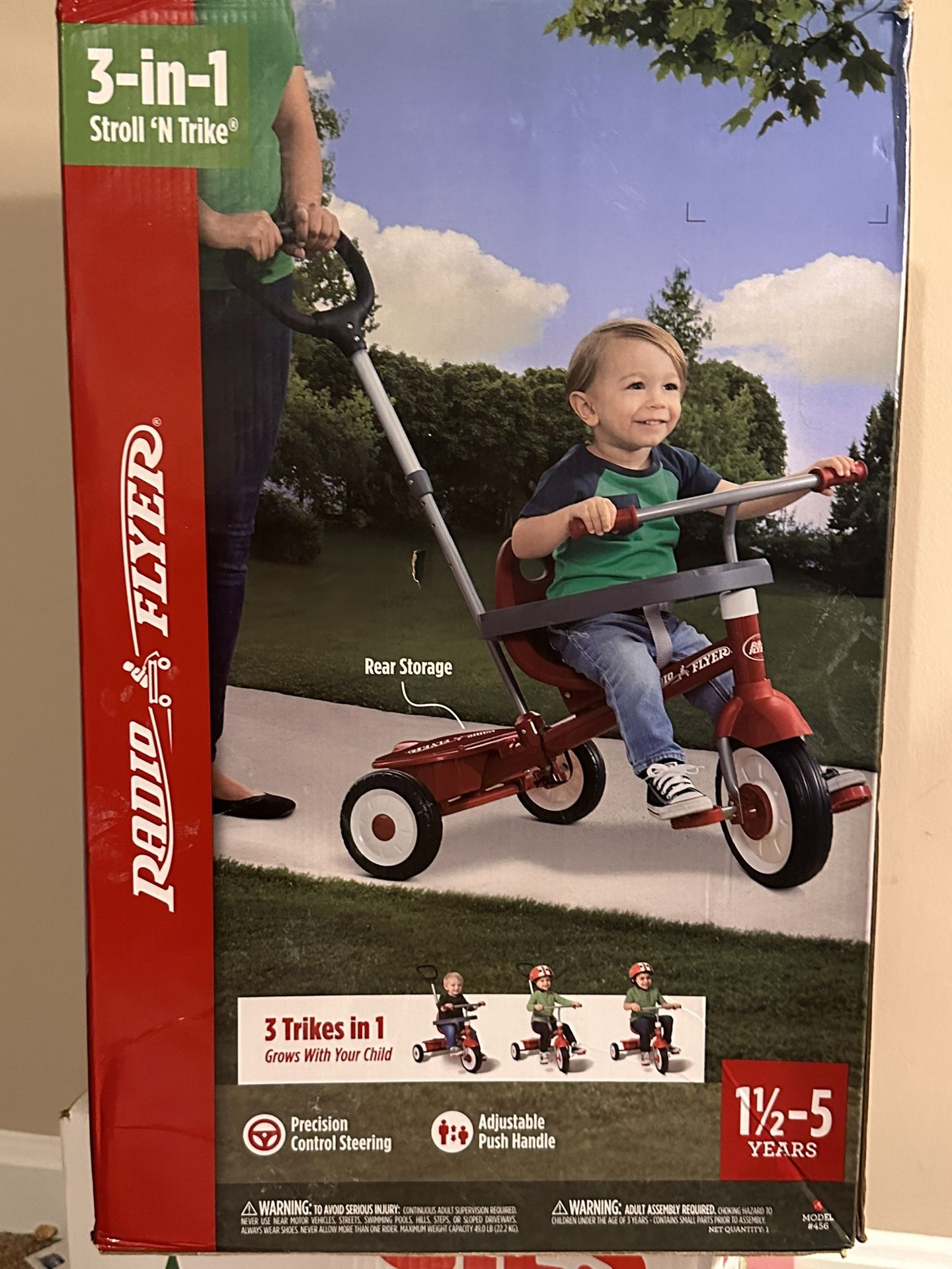 Brand New Radio Flyer 3-in-1 Stroll ’N Trike – Grows With Your Child!