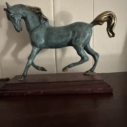 7” Height By 9” Wide Totally Hand Made Bronze Horse.