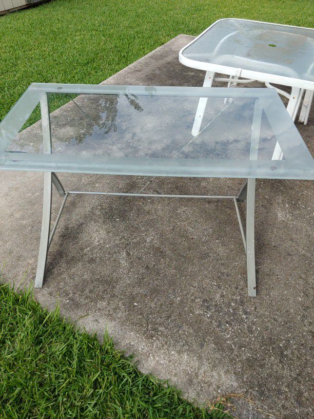 Glass top desk - 48"x28"
