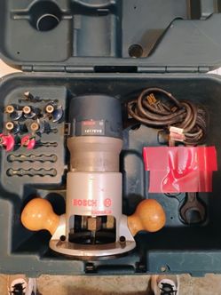 Bosch 1617 Router 12amp fixed-base Corded - ( Bosch Case along with multiple different router bits)
