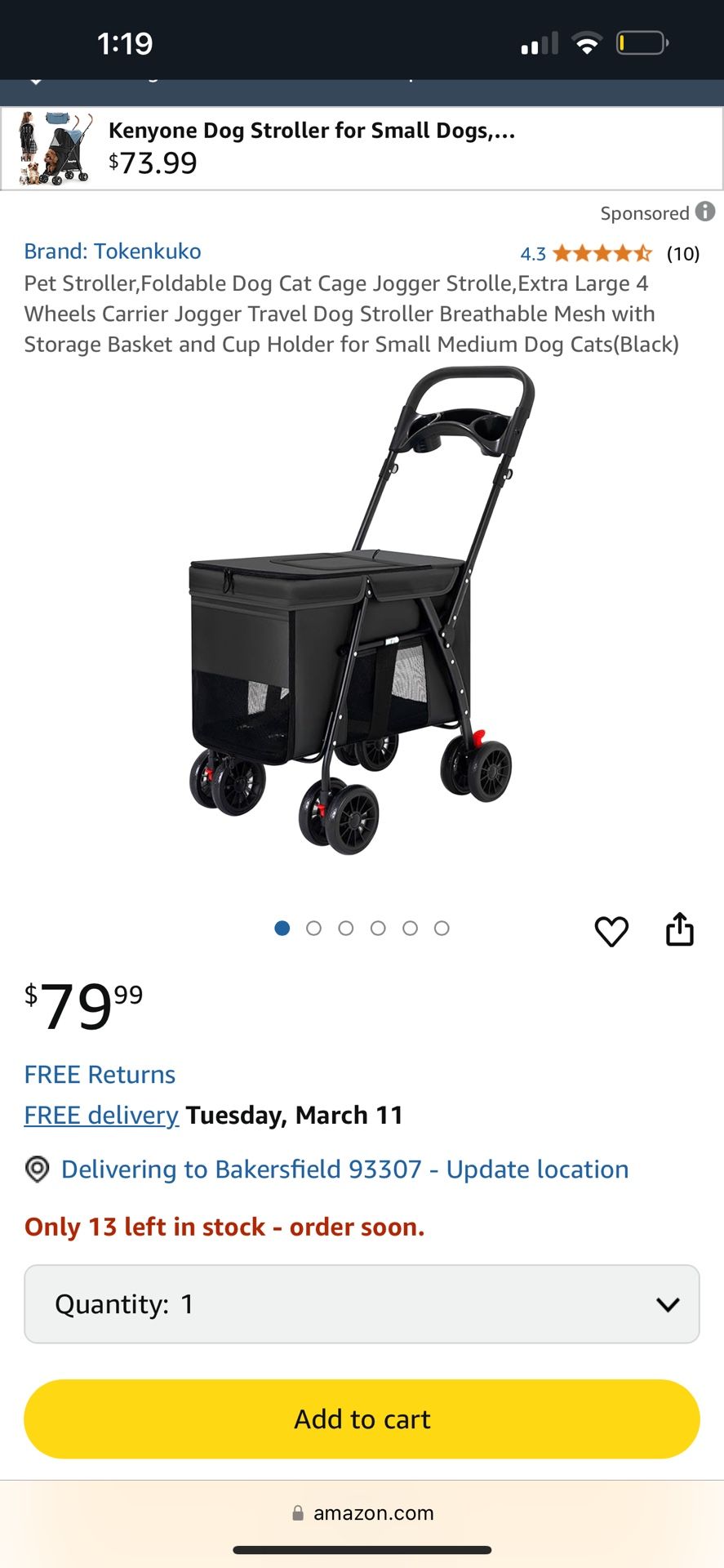 Pet Stroller,Foldable Dog Cat Cage Jogger Strolle,Extra Large 4 Wheels Carrier Jogger Travel Dog Stroller Breathable Mesh with Storage Basket and Cup