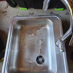Sink And Commercial Grade Faucet 