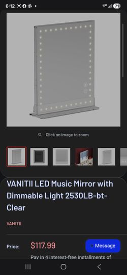 Brand New Vantii Colorless LED Music Mirror W/ Bluetooth And Dimmable LED Light