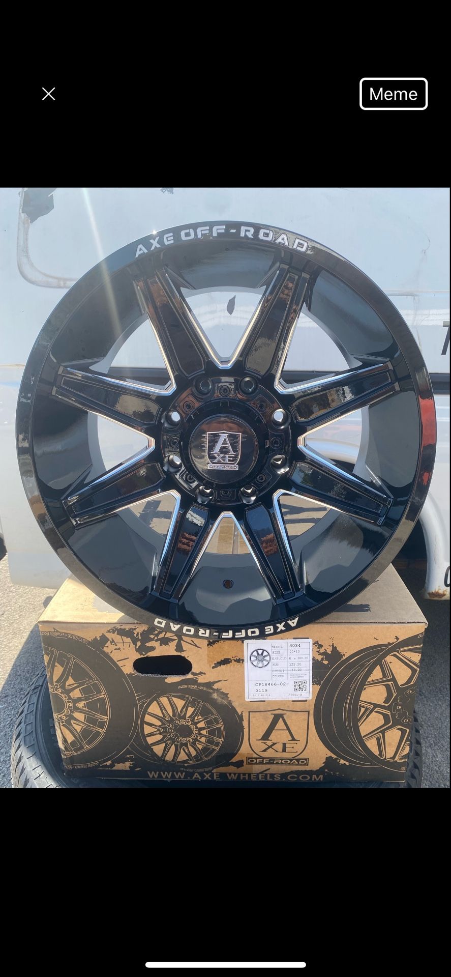 20 Inch Axe Wheels 8x180
