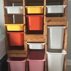 IKEA Storage Containers/with Shelf’s (both can be bought separately)