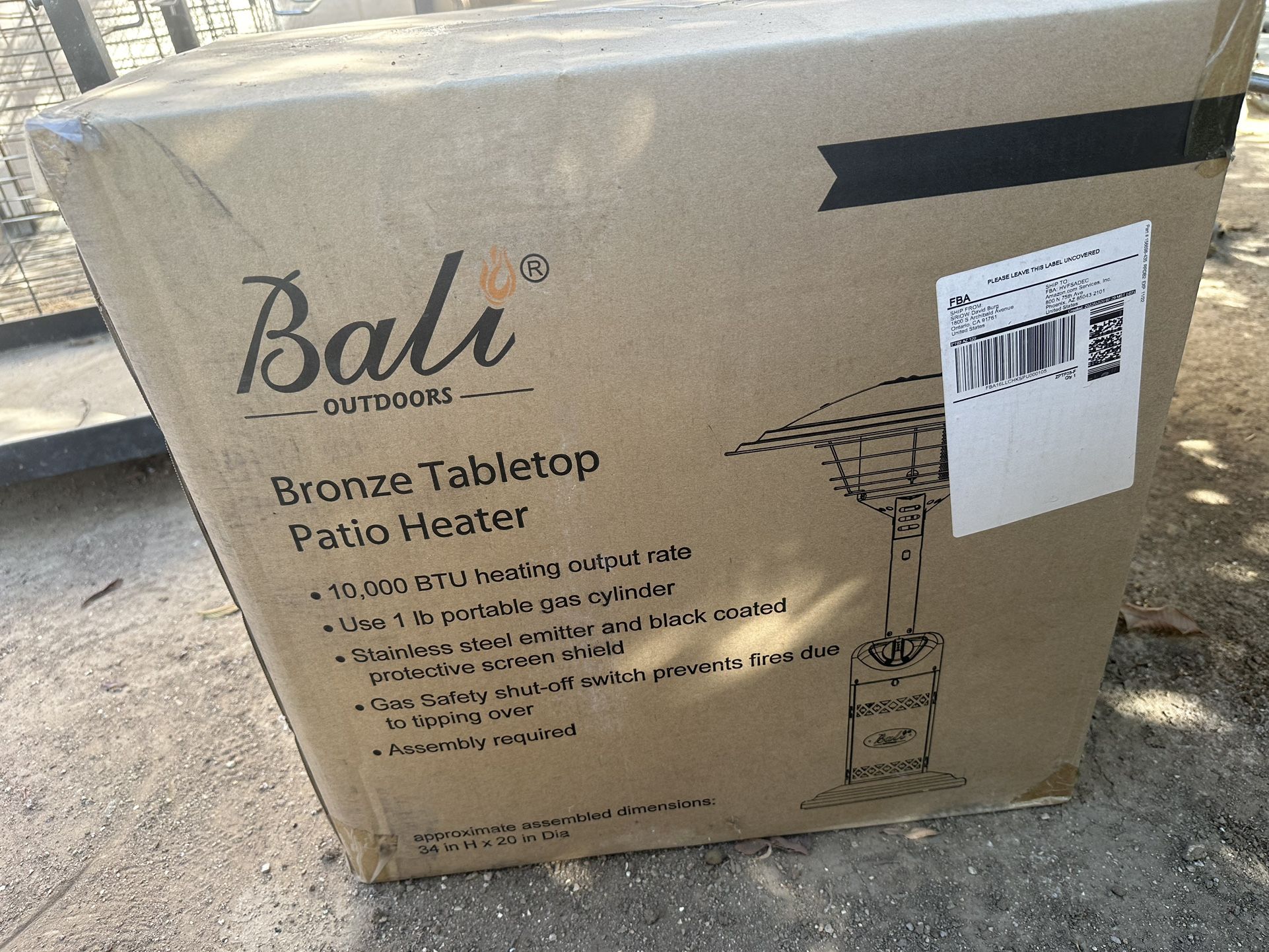 2 Table Top Heaters!! 2 Full Size Patio heaters!!