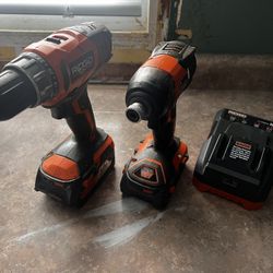 18v Ridged Drill Set