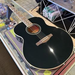 Ibanez AJ70M1E Black Jumbo Acoustic Electric Guitar NEW!
