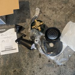 MOEN Banbury 1-Handle 1-Spray Trim Kit Tub and Shower Faucet 1.75 GPM in Matte Black (Valve and Handles Included) 