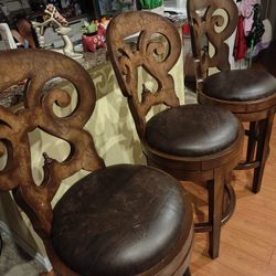 3 Bar Stools Chairs Barstools 29"