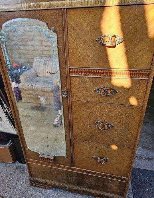 antique chest of drawers wardrobe 30s dresser art deco