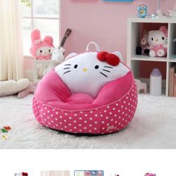 Hello Kitty Kids' Compressed Foam Bean Bag Chair, Pink