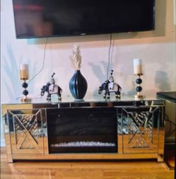50" mirror fire place