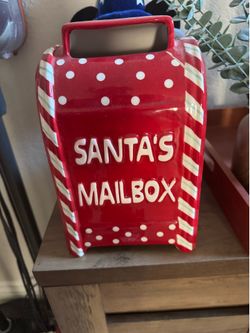 Santa Mailbox home decor ceramic