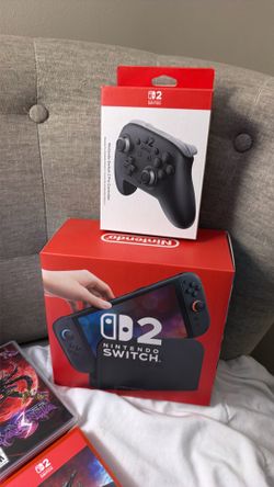 Nintendo Switch 2 w pro controller. 4 sealed games 1 being rare. Induces all boxes
