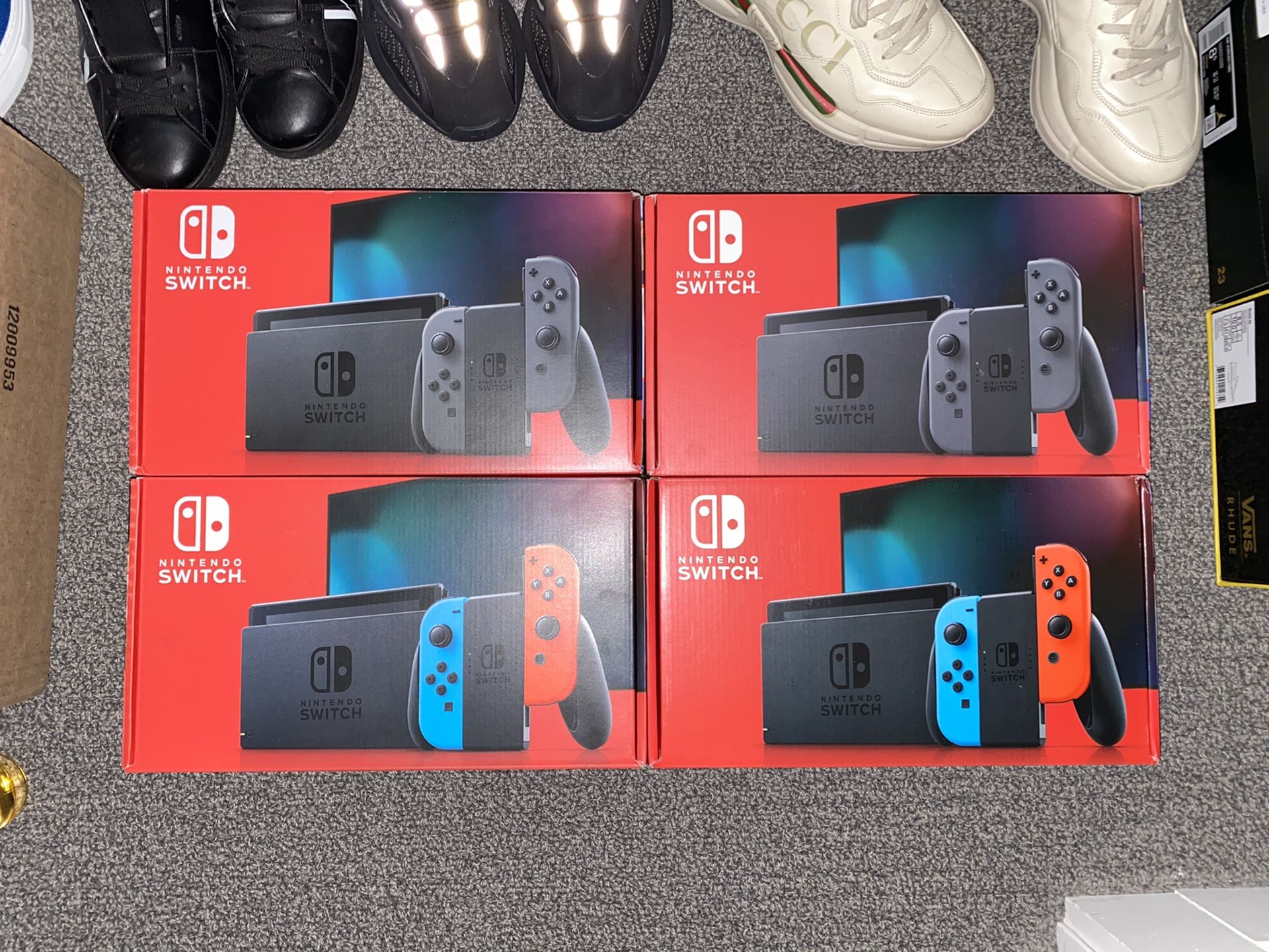 Nintendo Switch Neon Blue and Red Gray Grey