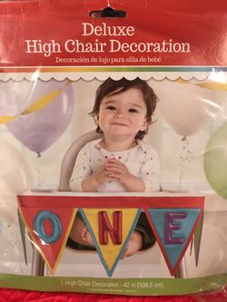 Birthday party 1 year old High chair decoration