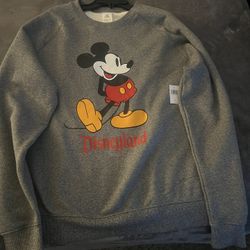 Disney Mickey Mouse Disneyland Men’s Sweater Gray XL New With Tags 