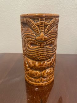 A brown Tiki Mug from Hawaii