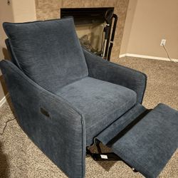 Blue Electric Recliner