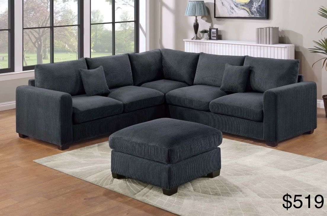 Sectional Sofa With Ottoman 