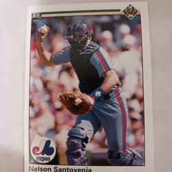 1990 Upper Deck Nelson Santovenia Error Card 