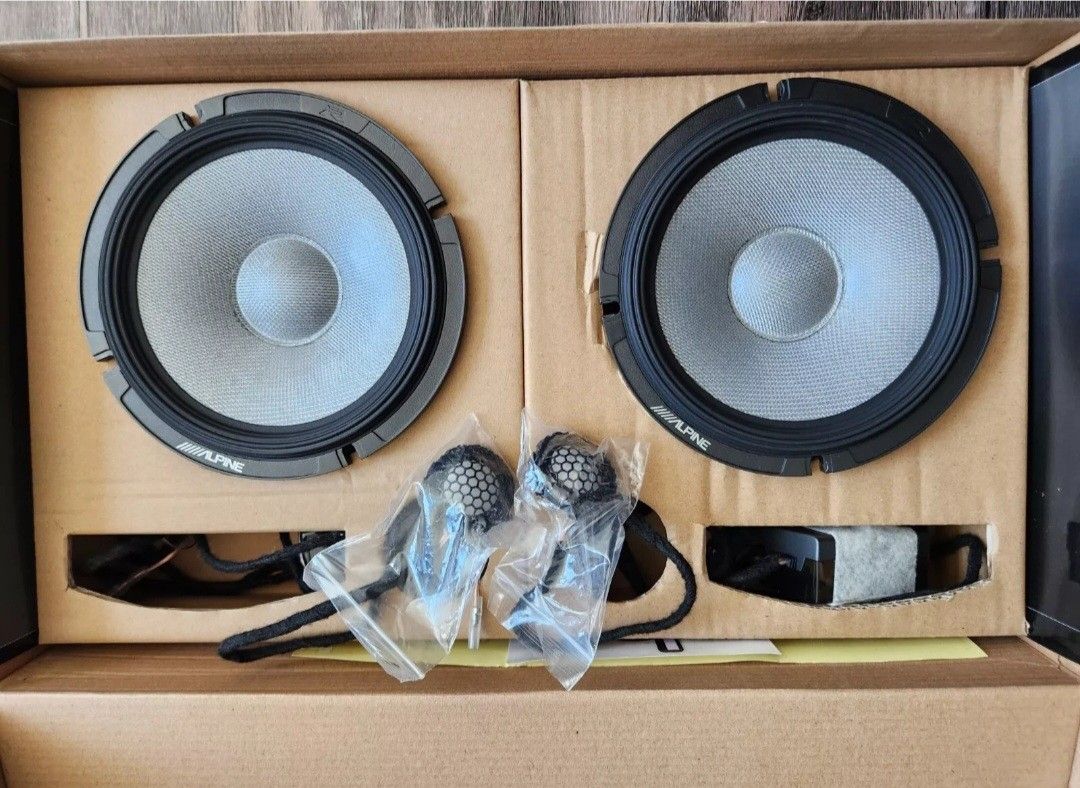 Pair Alpine R2-S65C 6.5" 2-Way Car Audio Component Speakers High-Resolution