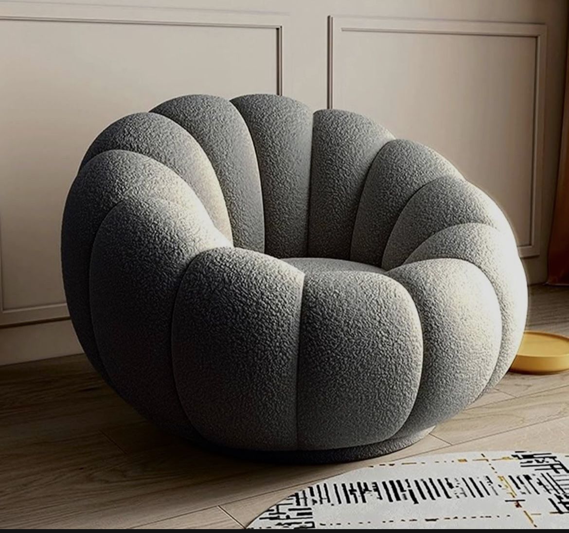 Single-seat Oversized Chair - Gray