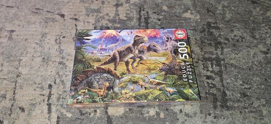 Dinosaur Gathering 500 Piece Jigsaw Puzzle by Educa. Brand New Factory Sealed!!