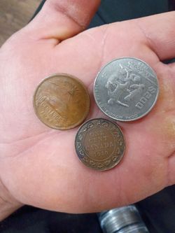 Lot of 3 Vintage Foreign Coins
