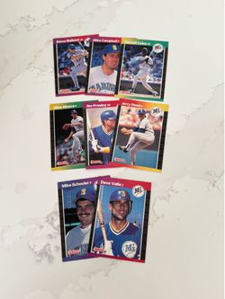 Baseball Trading Cards. 89 Donruss Seattle Mariners. Lot of 8