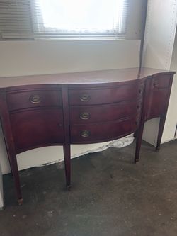 Antique sideboard buffet table