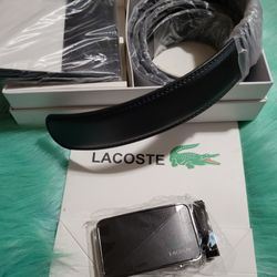 Lacoste Wallet And Belt Set