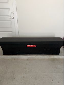 Craftsman Full-Size Black Diamond Plate Truck Tool Box – Saddle Box – Great Condition