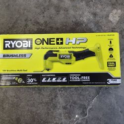 FREE BONUS BLADES! 
NEW RYOBI PBLMT50B 18V ONE+ HP CORDLESS BRUSHLESS MULTITOOL - TOOL ONLY WITH ACCESSORIES
