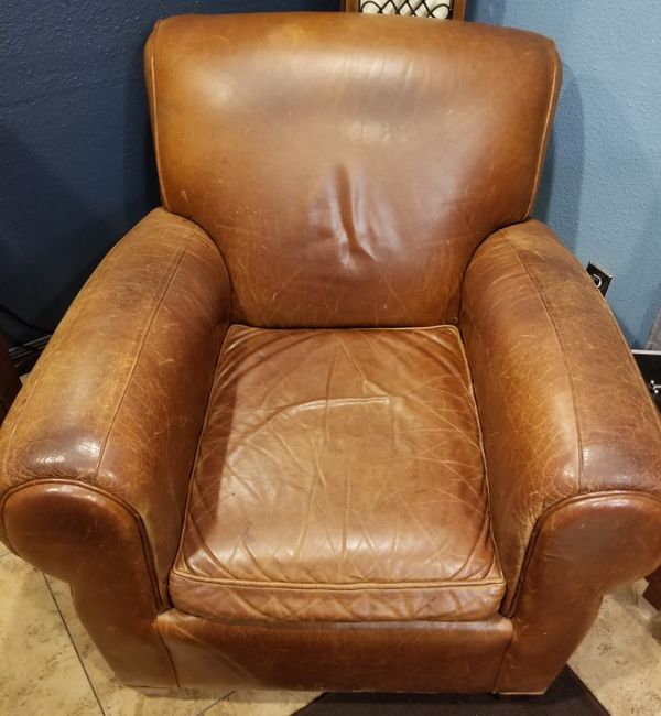 Pottery Barn Leather Manhattan Chair For Sale In Austin Tx Offerup