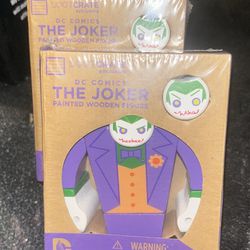 The Joker Painted Wooden Figures X2 (New)