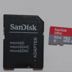 Sandisk 32gb Sd Card& Adapter