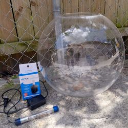 Large Round Fish Aquarium ( thick glass )