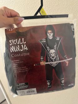 Skull Ninja Halloween Costume Size Large