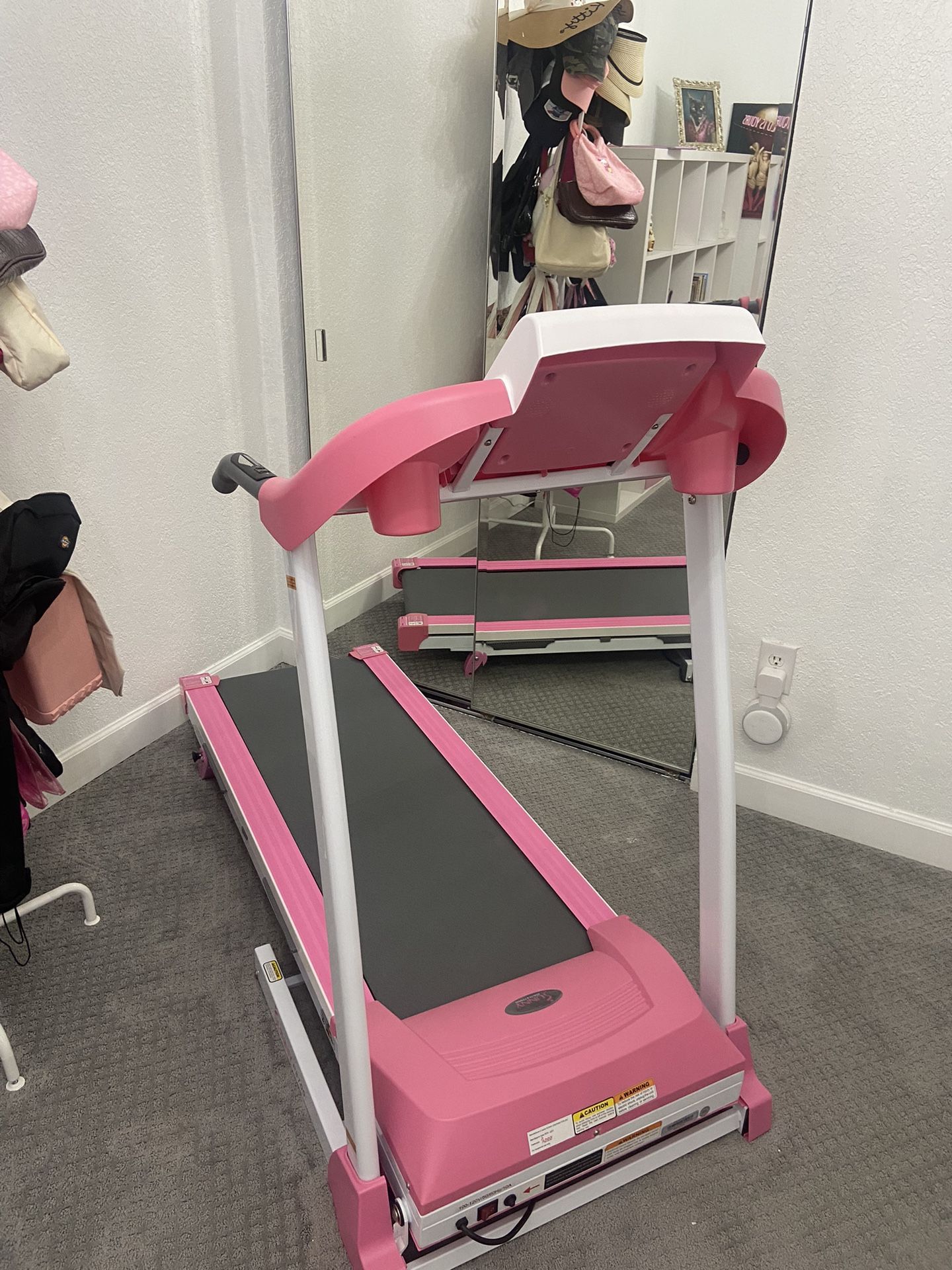 Sunny Health & Fitness P8700 Pink Treadmill, 62 L x 27 W x 50 H