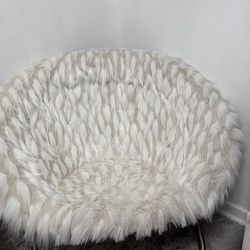 PotteryBarn Fur Round Chair