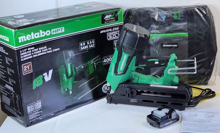 Metabo HPT 18V MultiVolt™ Cordless Framing Nailer Kit | Accepts 2-Inch 1191#