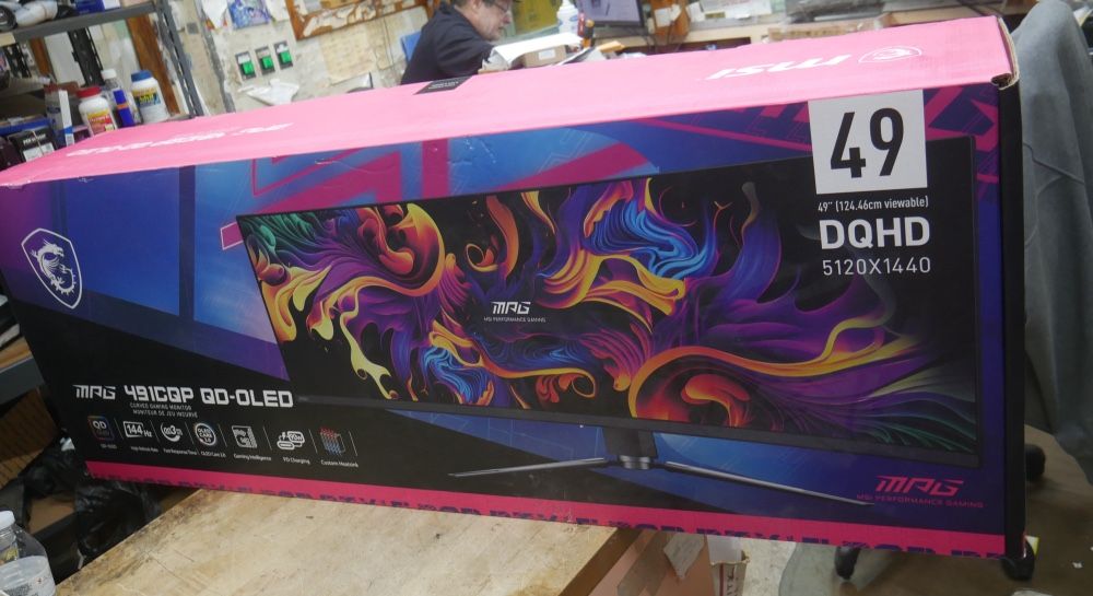 MSI MPG 491CQP QD-OLED 49" DQHD, 144Hz, Curved Gaming Monitor 0,03 msGtc new .