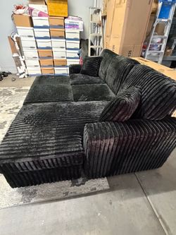 Jumbo Fabric Sectional Convertible To Bed