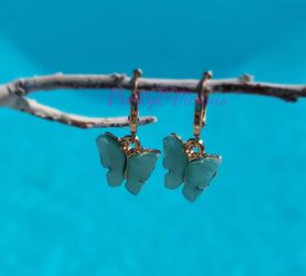 Tiffany blue butterfly earrings🦋