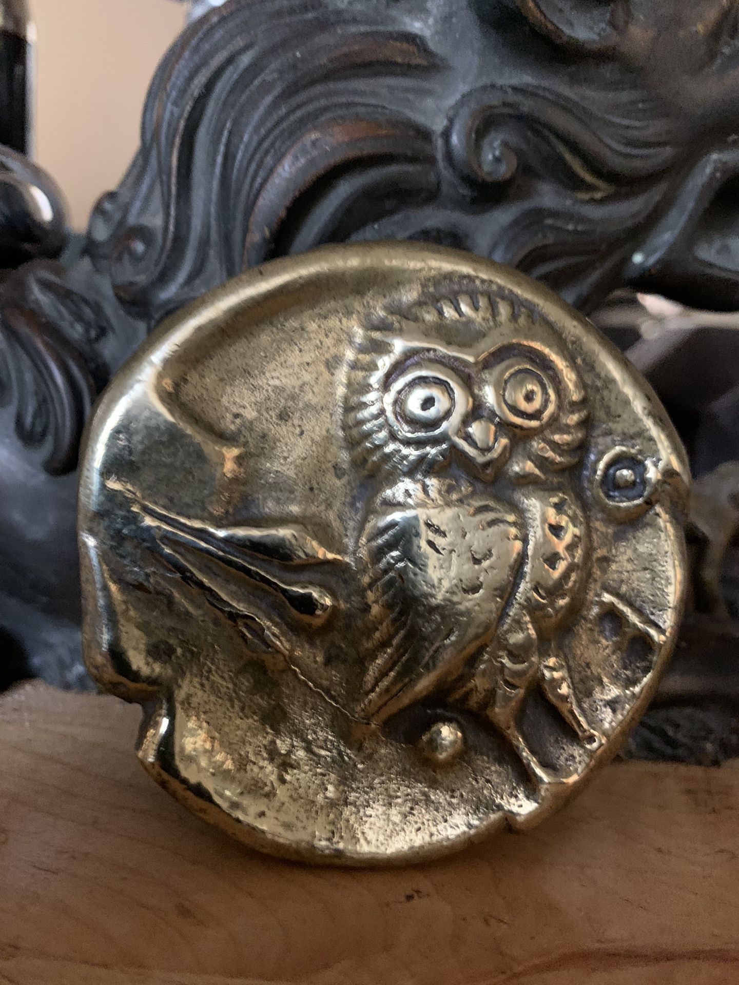 Brass Owl Paperweight